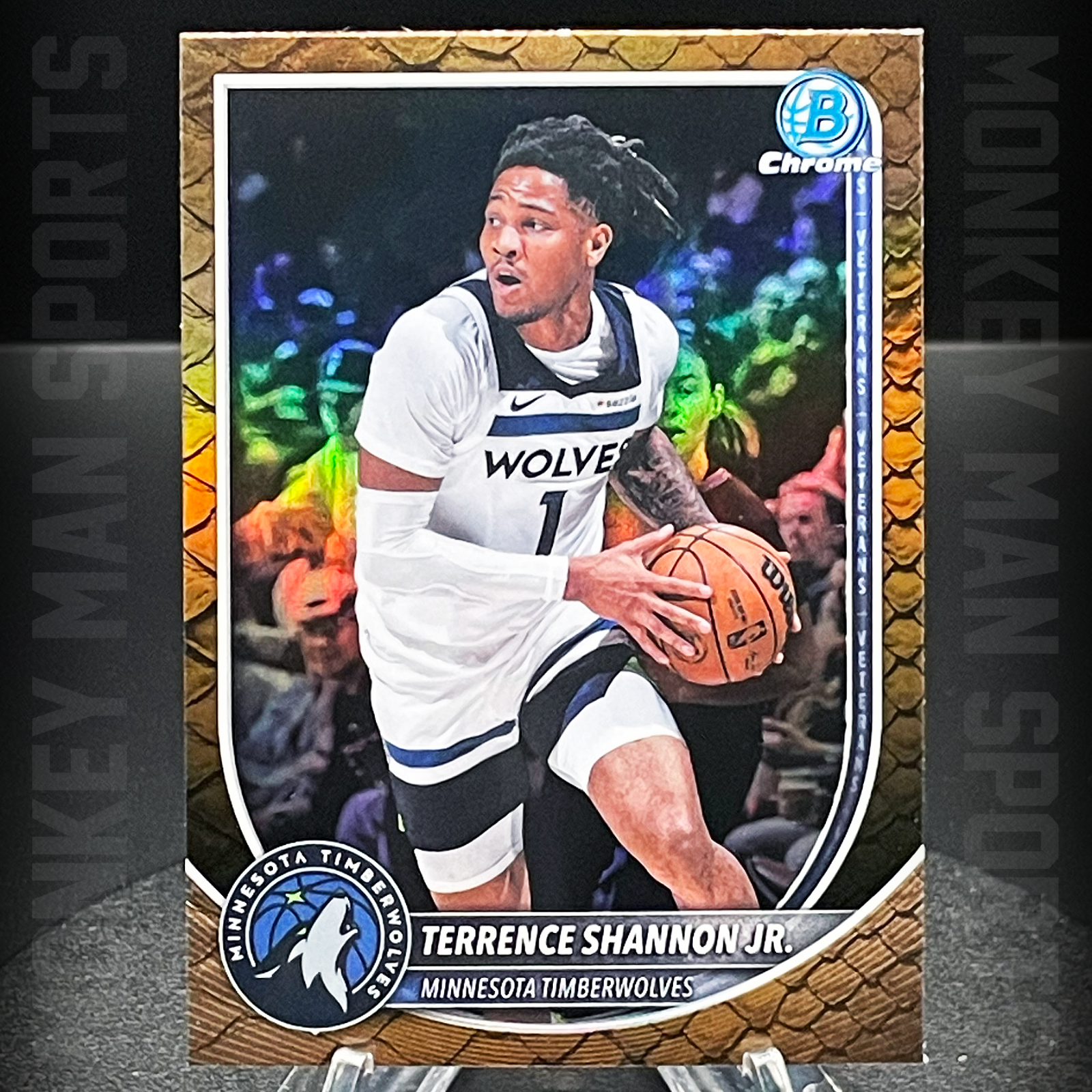 2025-26 Bowman Chrome - Terrence Shannon Jr - #BCV-105 REPTILIAN TIMBERWOLVES
