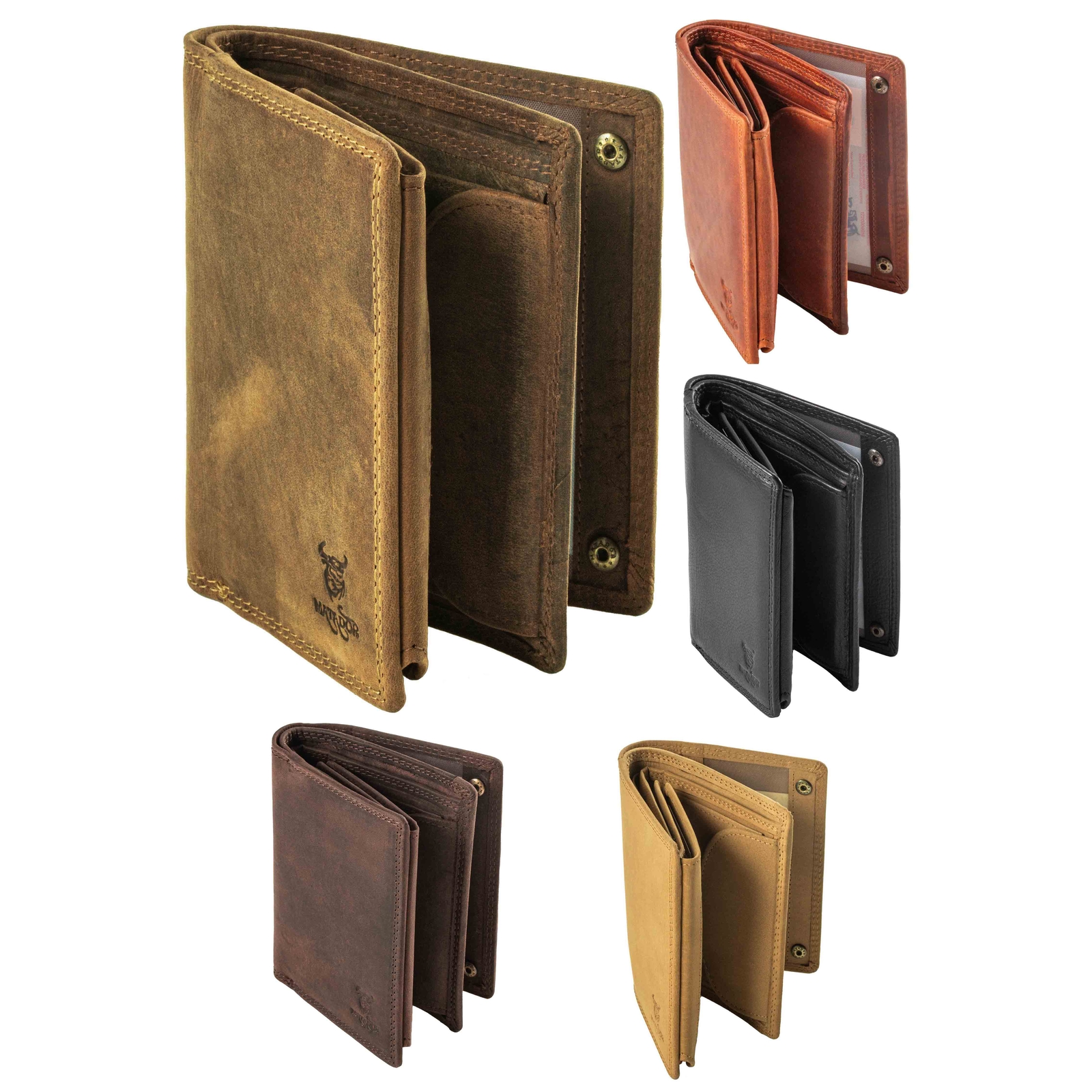 MATADOR XXL Leder Geldbörse Herren Brieftasche Geldtasche Groß TüV RFID 5 Farben