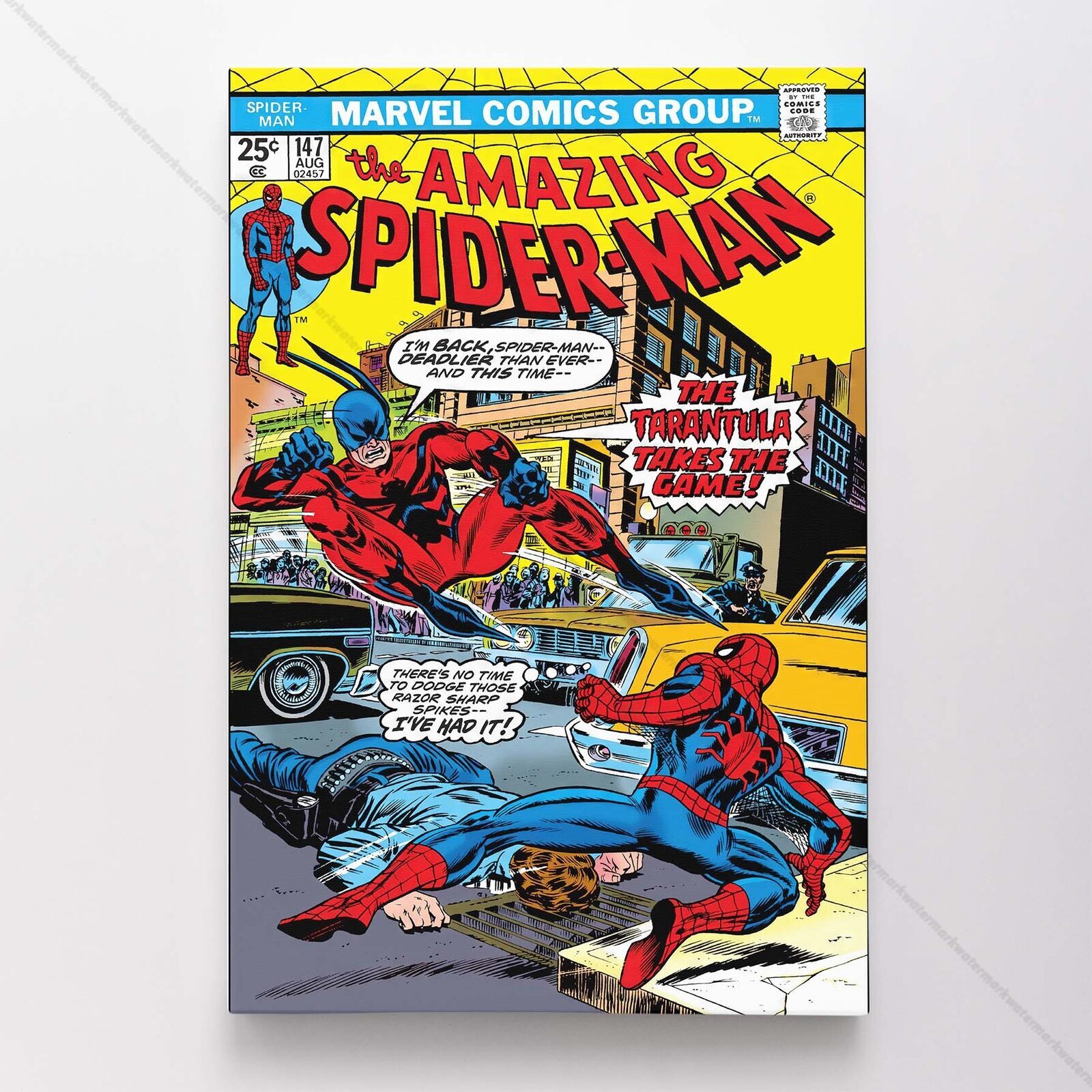 The Amazing Spider-Man #147 Poster Canvas Spiderman Marvel Comic Book Print