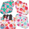 Wegreeco Cloth Menstrual Pads - Soft Washable Pads for Women - Reusable Panty Liners for Women - 6 Pack with 1 Cloth Mini Wet Bag (Medium, Peonyony)