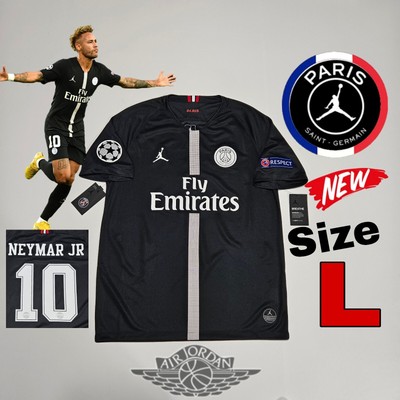    Jordan PSG Neymar Jr #10 18/19  Champions League Home Jersey  Rare L New