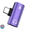 USB-C to 3.5mm Audio Adapter, 2 in 1 USB Type C Headphone Jack Adapter Aux Cable with PD 60W Fast Charging Dongle Convertor for iPhone 17 16e 16 Pro Max Samsung Galaxy S25 Ultra A17 A56 A36 A16 A15 5G