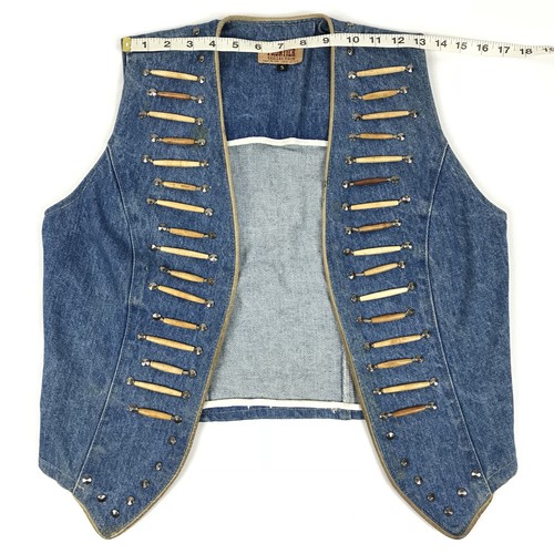 Vintage Phoenix USA Frontier Collection Denim Vest Reenactment Wear Size Small