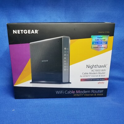 Netgear C7100V Nighthawk AC1900 WiFi Cable Modem Router for XFINITY