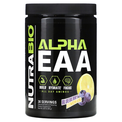 Alpha EAA, черничный лимонад, 0,87 фунта (395 г)