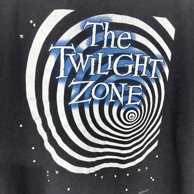 Vintage The Twilight Zone Tv Movie T Shirt XL Spiral Faded Official CBS Black