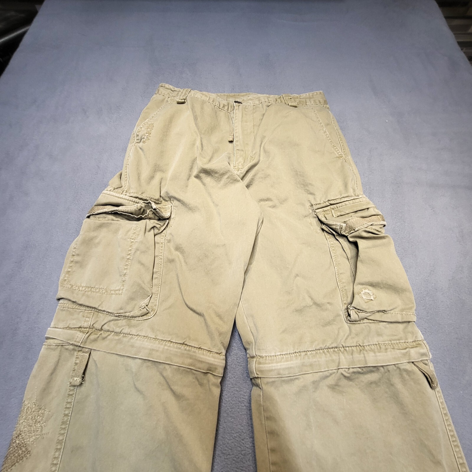 No Boundaries Convertible Pants Mens 31x29 Tan Baggy Cargo