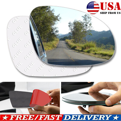 RH Passenger Side Mirror Glass Stick On For VW Passat B6 2005-10 Jetta MK5 06-10