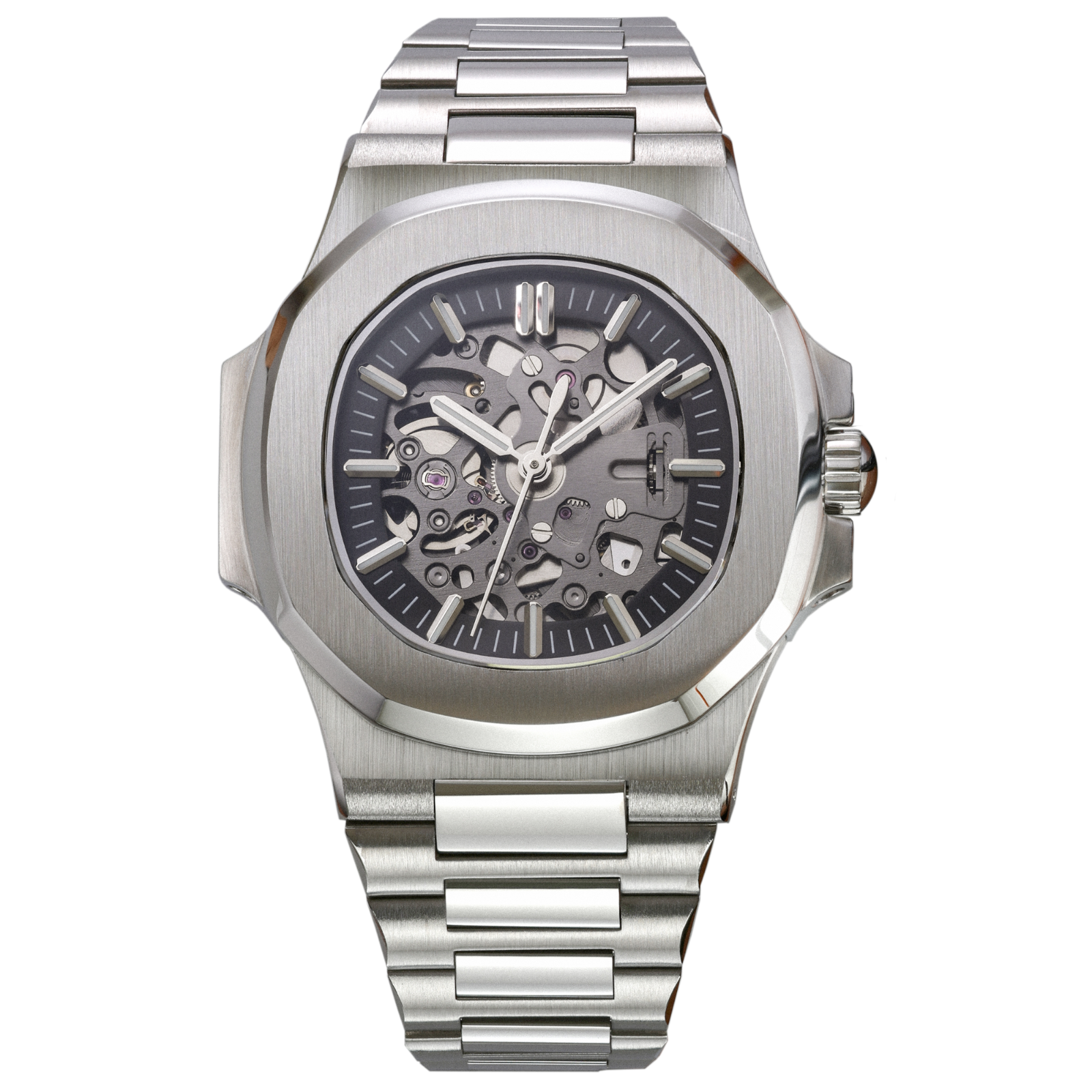 Pre-owned Seiko Custom Automatic Skeleton Mod Watch  Nh72 Hand Made Men's 39.5mm Waterproof