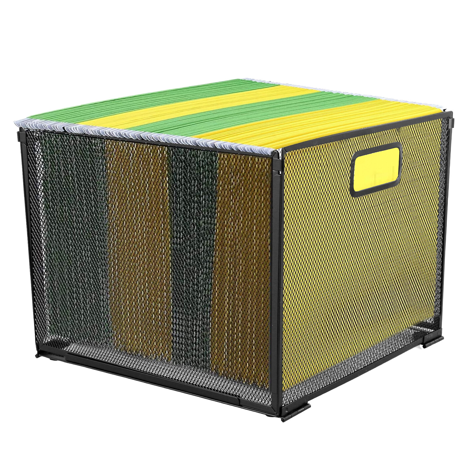 Hanging File Organizer Metal File Holder Box with Handle Letter Sized🍹