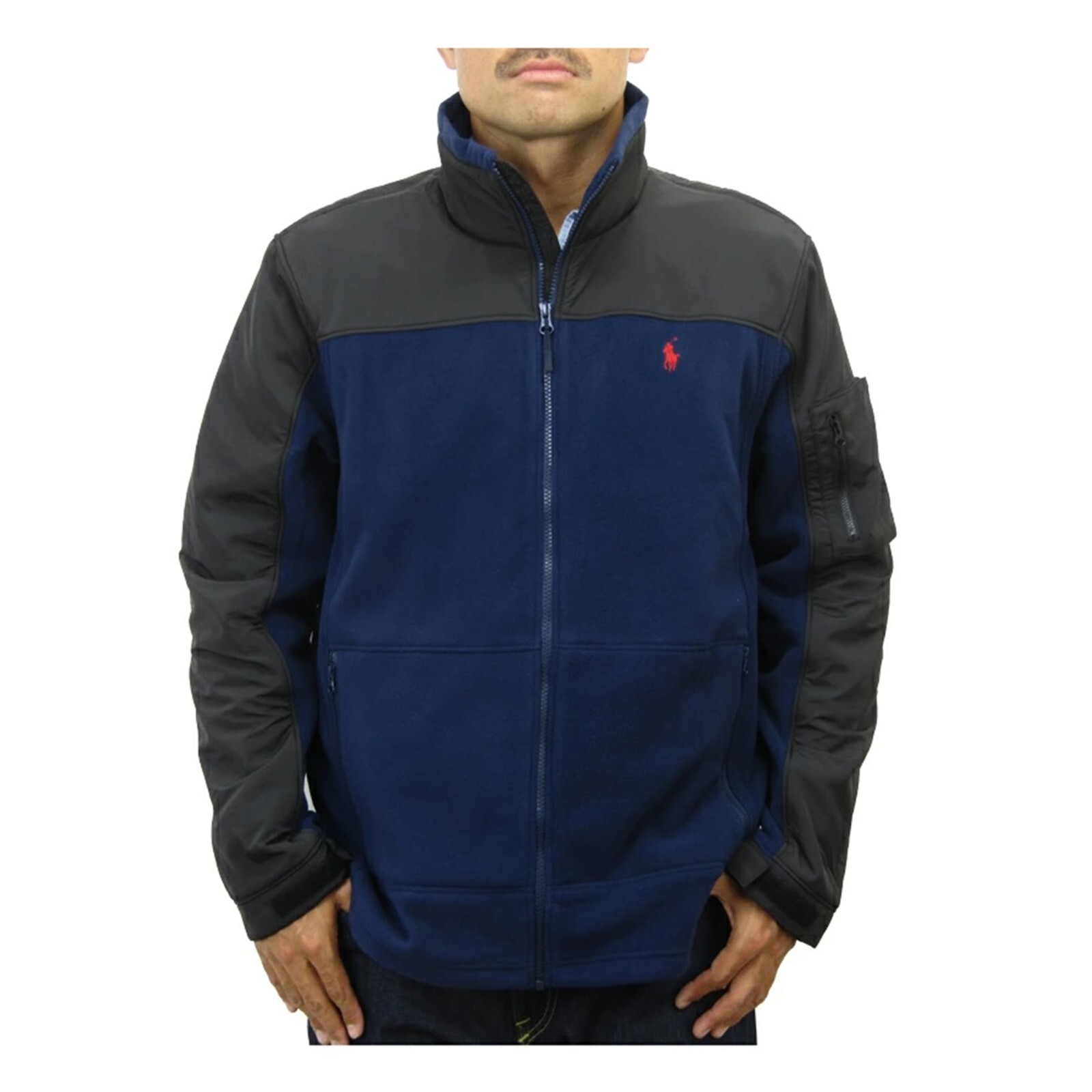 Мужская флисовая куртка Polo Ralph Lauren на молнии Denali - Темно-синий -