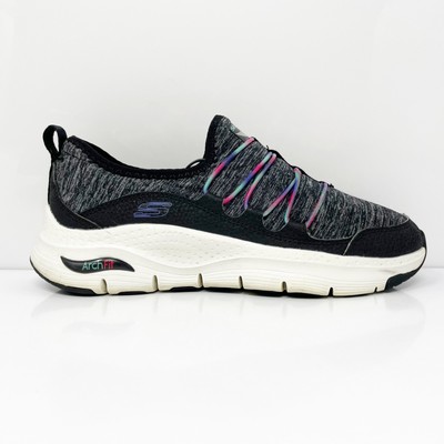 

Skechers Womens Arch Fit Rainbow 149061 Черная повседневная обувь Кроссовки Размер 6, Черный, Arch Fit Rainbow