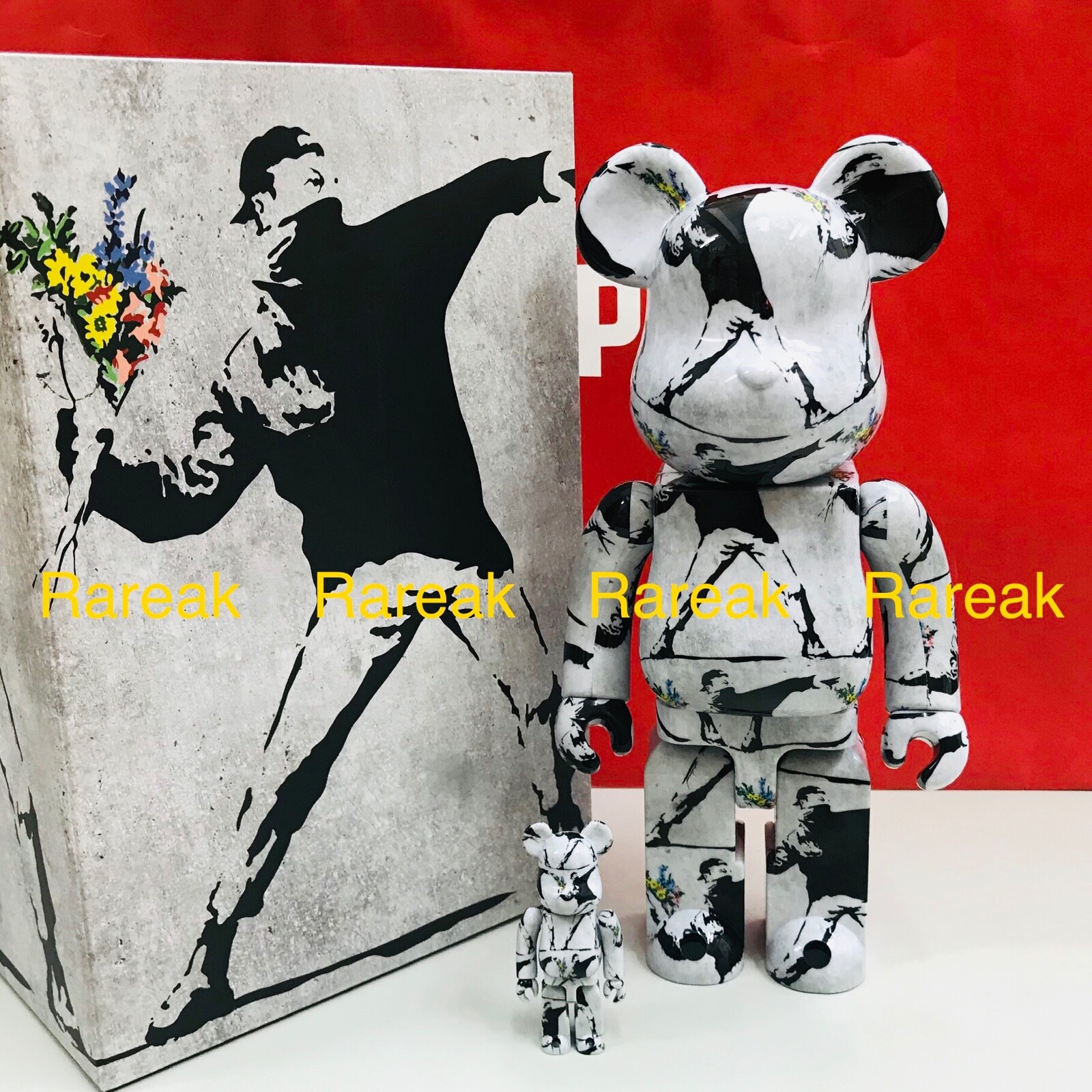 新品 BE@RBRICK banksy flower bomber 1000% ベアブリック