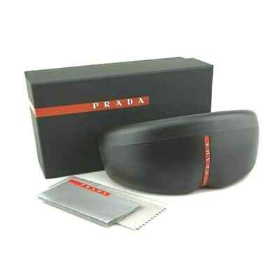 Pre-owned Prada Linea Rossa 02zsu Sunglasses 1bo02g Matte Black Dark Polarized Authentic In Gray