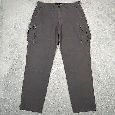 Abercrombie & Fitch Cargo Pants Mens 34x34 (Actual 34x30) Gray Stretch Faded