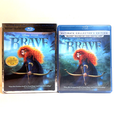BRAVE (2012) Blu-Ray + 3D + DVD Disney Pixar Animation Adventure Comedy NEW