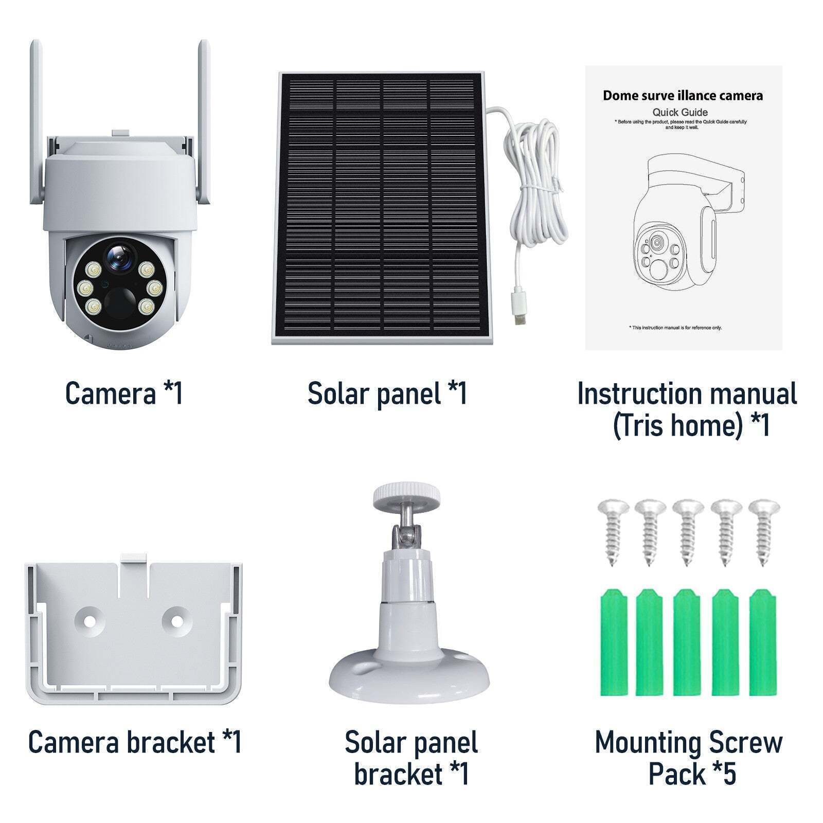 Camcamp 4MP 360&deg; WiFi Security Camera Solar Battery Powered Pan Tilt PIR Alarm
