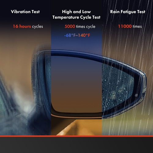 2x Driver & Passenger Black Power Heated w/ 8-Pin Mirror for Honda Accord 18-22