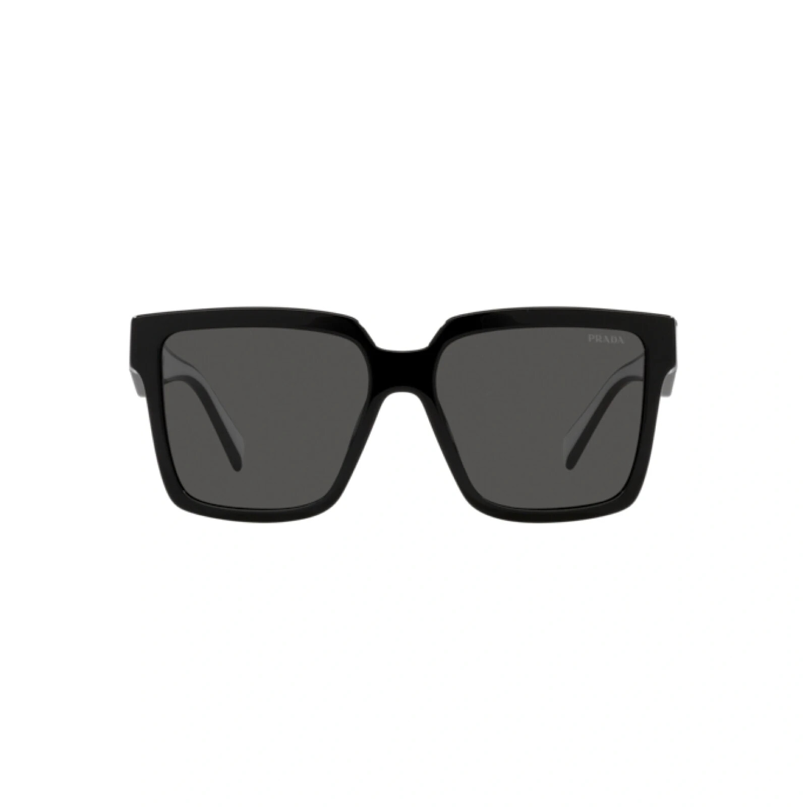 Pre-owned Prada Pr 24zs 1ab5s0 Black- Dark Grey Len's Women's Sunglasses 56mm Authentic In Gray