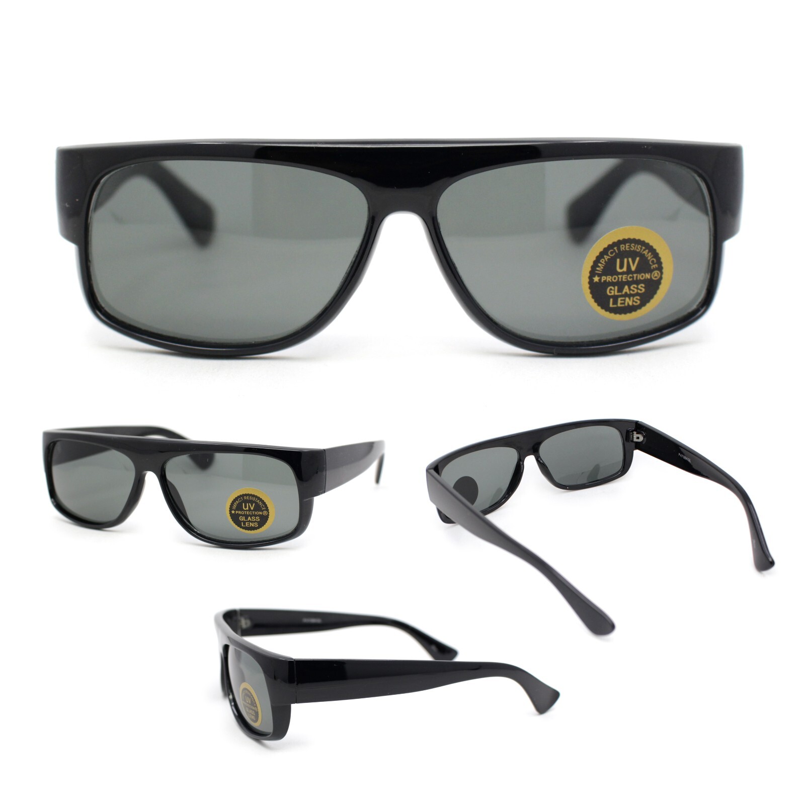 Mens Tempered Glass Lens 90s Mad Dog Flat Top Gangster Mens Tempered Glass Lens 90s Mad Dog Flat Top Gangster