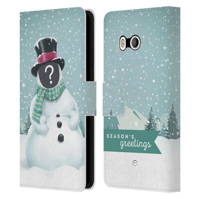 CUSTOM CUSTOMIZED PERSONALIZED CHRISTMAS LEATHER BOOK CASE FOR HTC PHONES 1