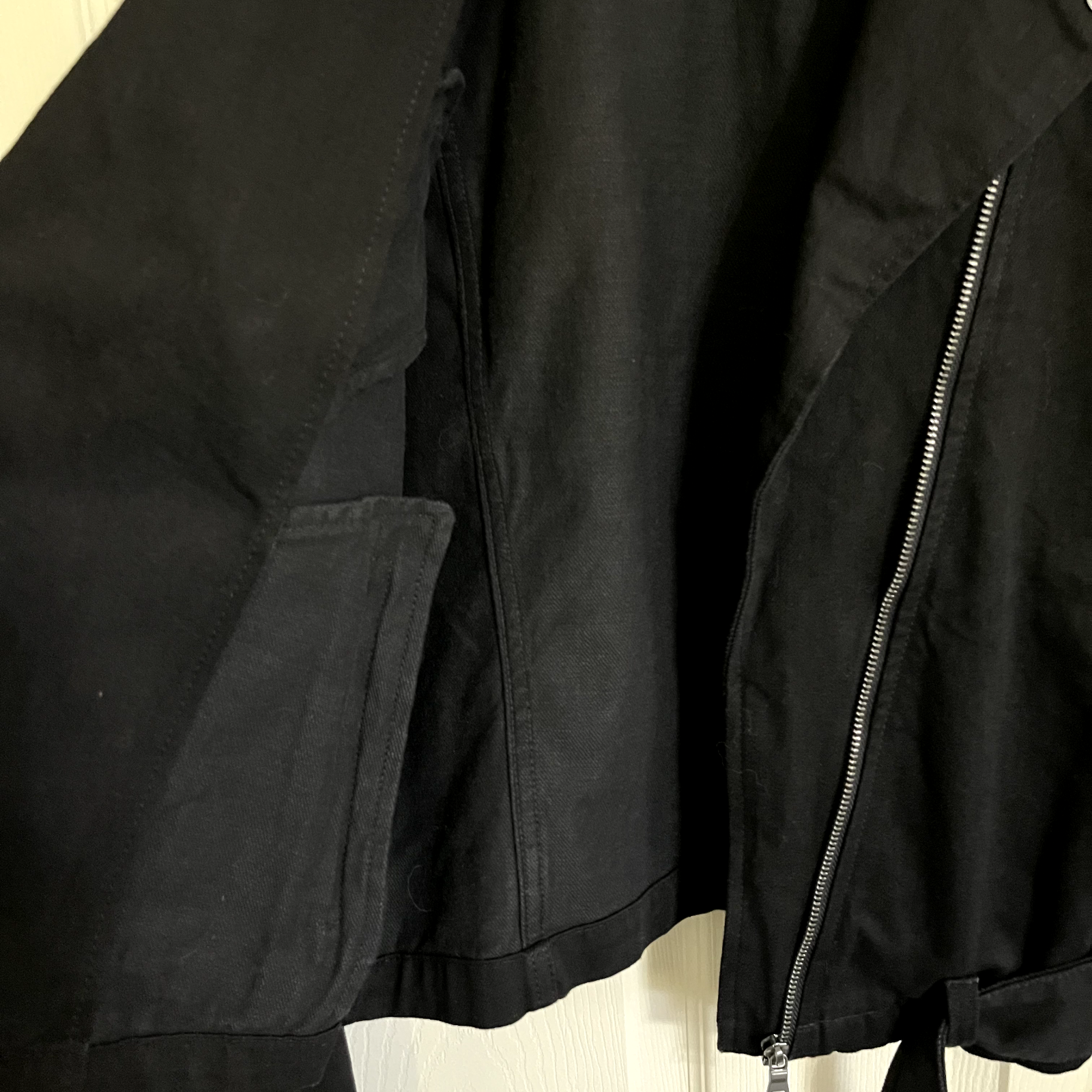 Gap "For Good" Black Denim Moto Jacket Size Small Tall NWT (Fall 2018)