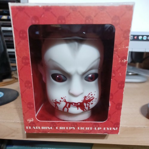 Baby Bleeds You Alive Creepy Doll Head Light Up Eyes Horror Block Vampire Horror