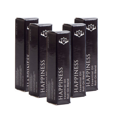Mystix London Happiness Essential Oil Roll-On Blend 5 x 15ml - 5 Pack