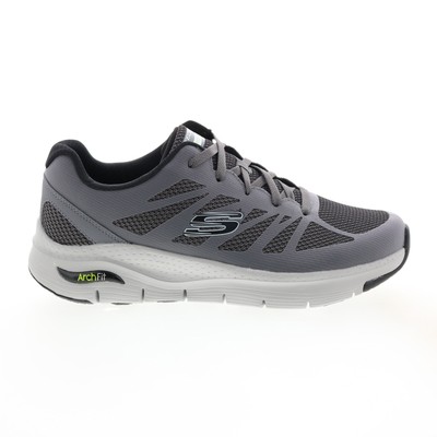 Skechers Arch Fit Charge Back 232042WW Мужские серые очень широкие кроссовки 9