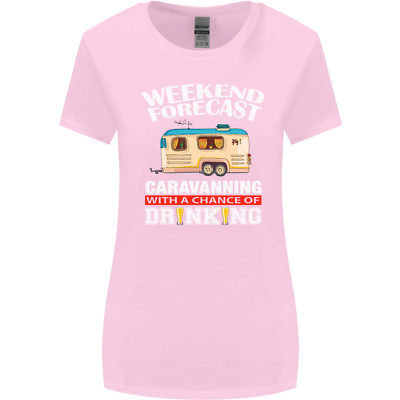 Caravan Weekend Forecast Caravanning Womens Wider Cut T-Shirt