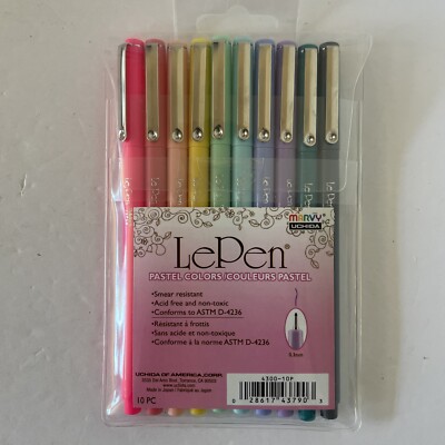 Marvy Uchida LePen Pastel Colors Artwork Pens - Set of 10