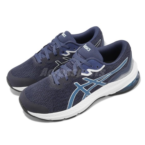 

Asics GT-1000 11 GS Indigo Blue Navy White Дети Женские кроссовки 1014A237-422, Серый, Gt-1000 11 Gs
