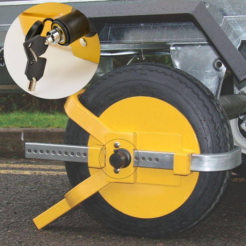 New Heavy Duty 13"15" Steel Car Van Wheel Clamp Safety Lock for