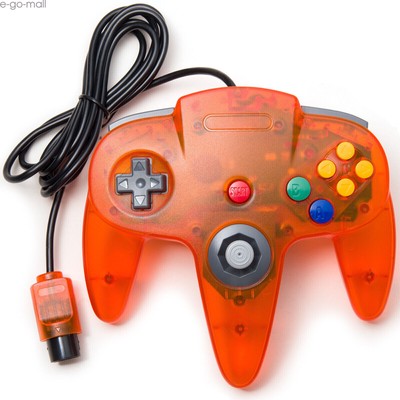 Classic N64 Wired Controller Gamepad for Nintendo 64 System Games- Clear Orange
