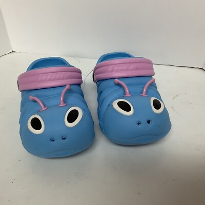 NORTY FOOTWEAR TODDLER BLUE/PINKBUG CLOG SANDALS Slip On Size 28-11 New