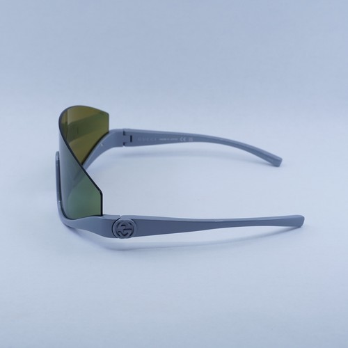 Pre-owned Gucci Gg1650s 011 Grey Silver/green Mirror 99-1-110 Sunglasses Authentic