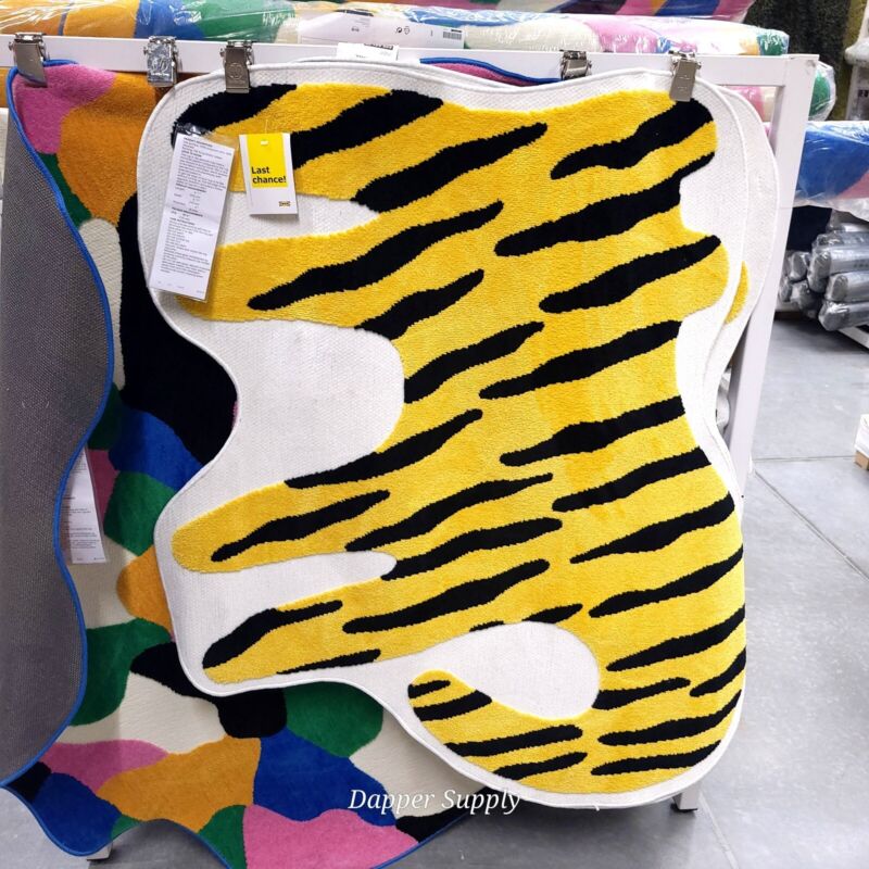 Ikea IDROTTSHALL Rug Tiger Yellow /Black  3