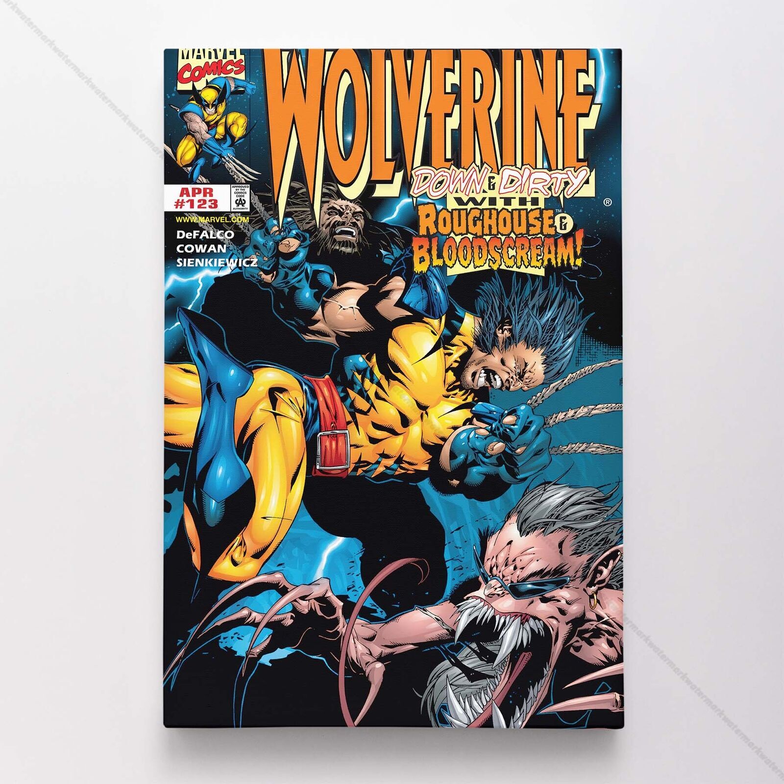 Wolverine Poster Canvas Vol 2 #123 X-Men Superhero Marvel Comic Book Art Print