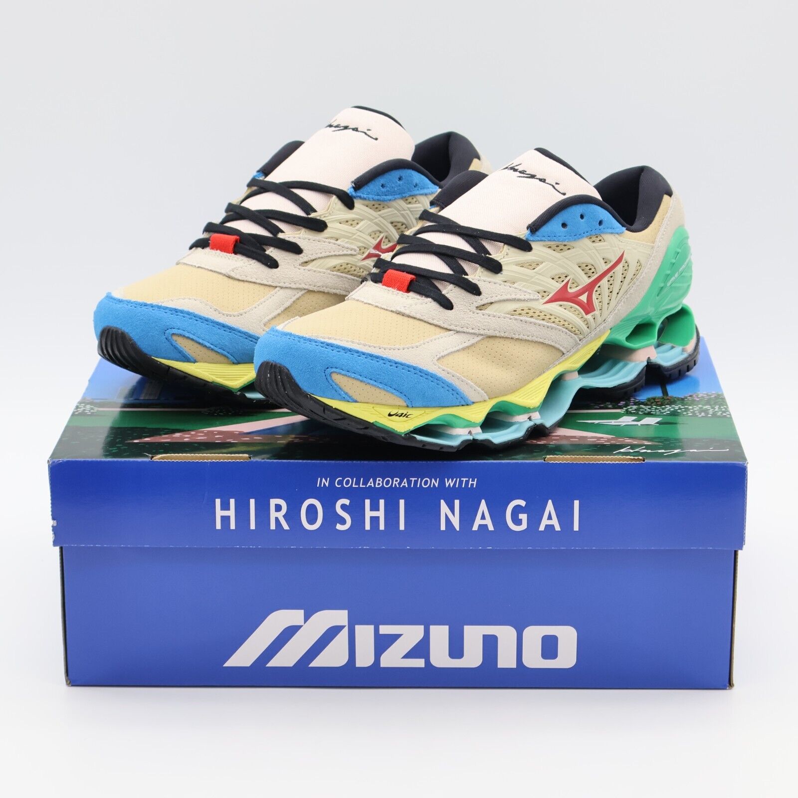 D1GA241201 Hiroshi Nagai Mizuno Wave Prophecy LS Beige Wine D1GA241201 Hiroshi Nagai Mizuno Wave Prophecy LS Beige Wine