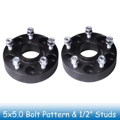 15quot Black Hubcentric Wheel Spacers 5x5 with 12quot Studs for Commander Wrangler
