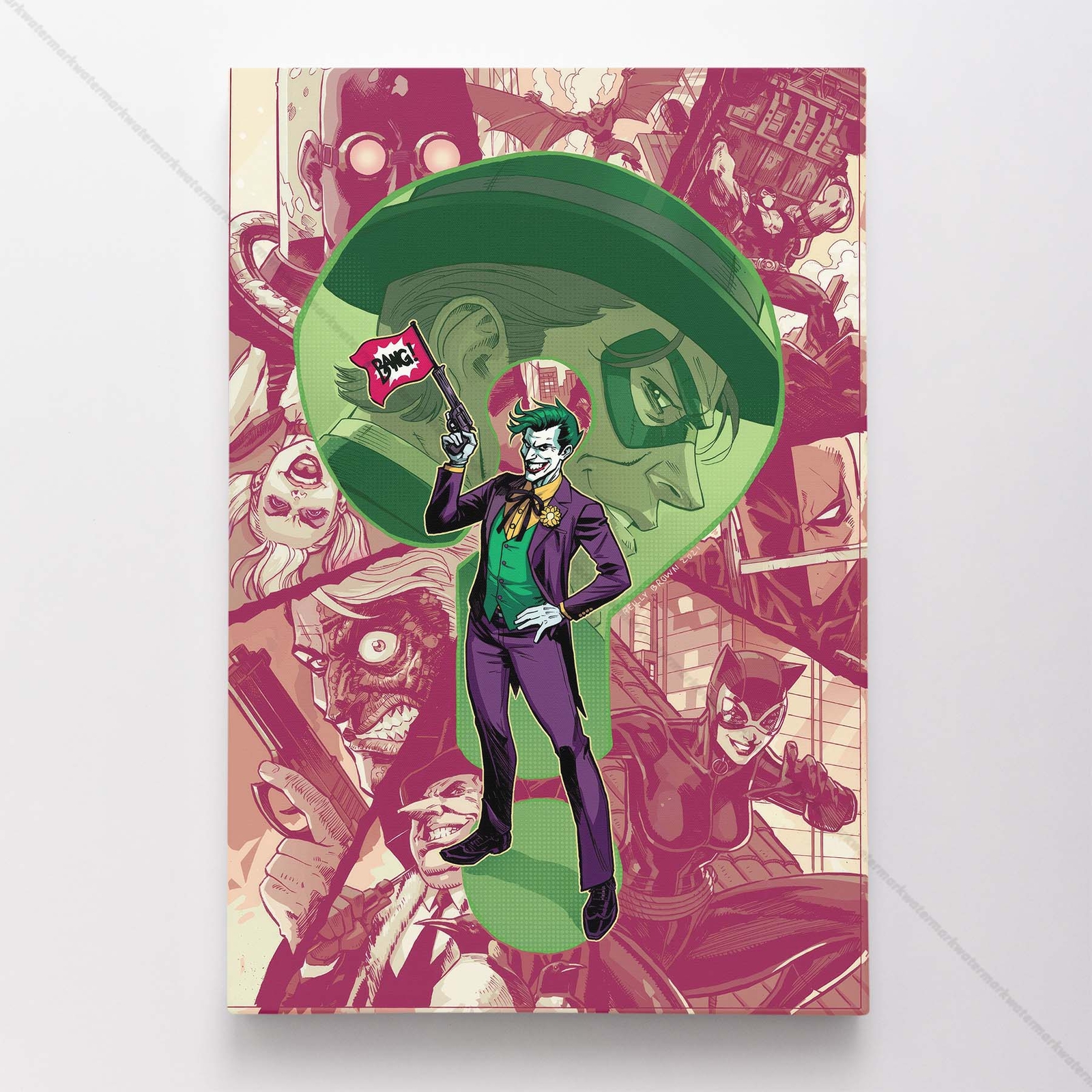 Joker Poster Canvas DC Comic Book Cover Art Print #14858