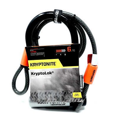 Kryptonite KryptoLok U-Lock - 3.25 x 7'', Keyed, Black, Includes 4' cable