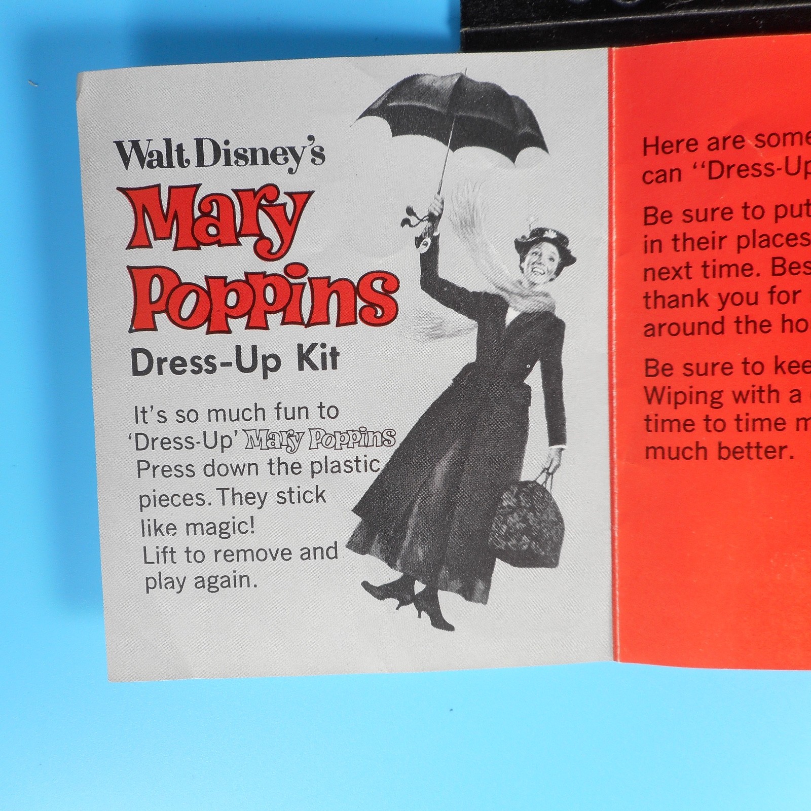 VTG 1960s Miss Ballerina + Mary Poppins Colorforms Toys Dress-Up Kits MCM Disney