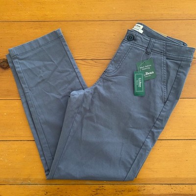NWT L.L. Bean Women's Favorite Fit Cotton Chinos Indigo Slate Gray Size 8P