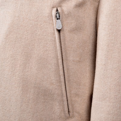 Pre-owned Brunello Cucinelli Herren Shearling Futter Down Gefüllt 100% Kaschmir Parka / In Beige