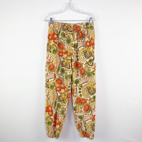 FLORIANA Womens Floral Embroidered Sweatpants Soft Velvet