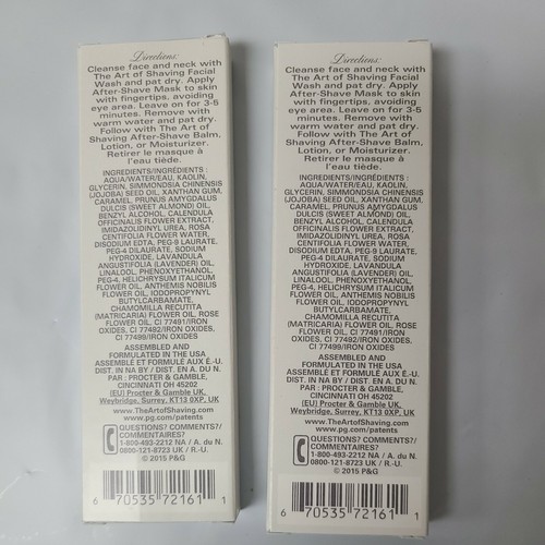 The Art Of Shaving 2 After-Save Mask (LOT OF 2) .54 Fl Oz Per Box FREE SHIPPING