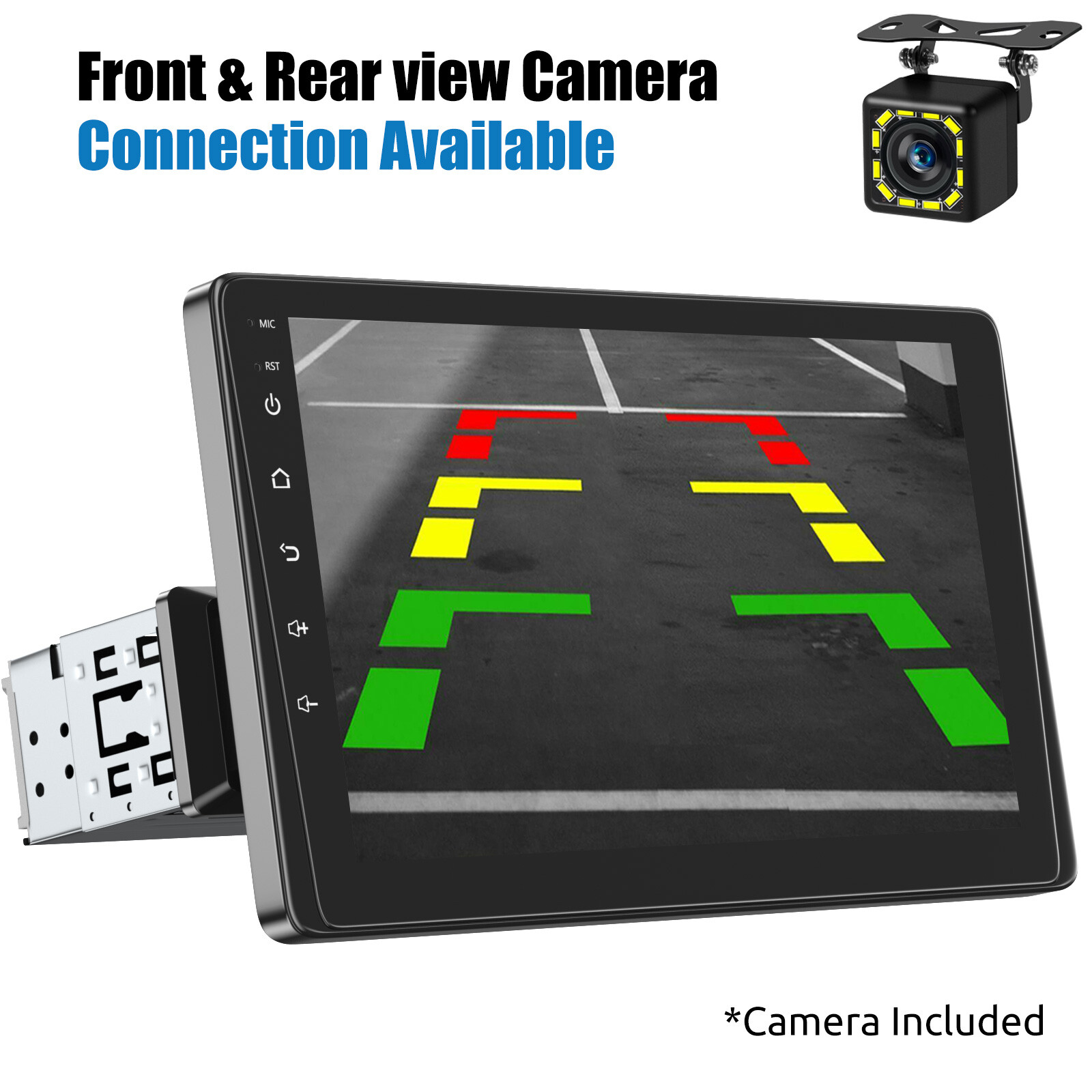 9" Single 1DIN Wireless Apple CarPlay/Android Auto Car Stereo Touch Screen Radio