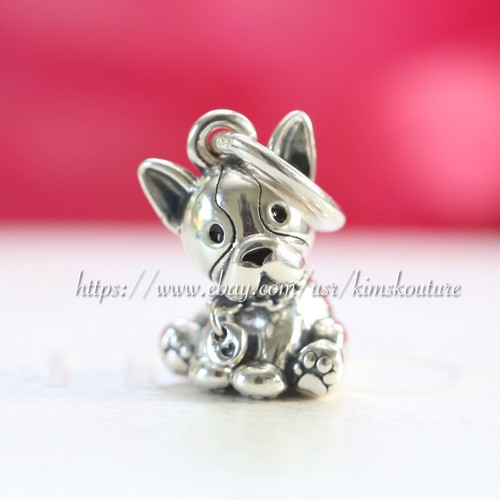 Authentic Pandora Silver Charm Bulldog Puppy 798008EN16 | eBay