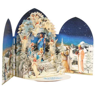 Merry Christmas Amazing 3D Pop-Up Greeting Card The Religious Christmas Nativity